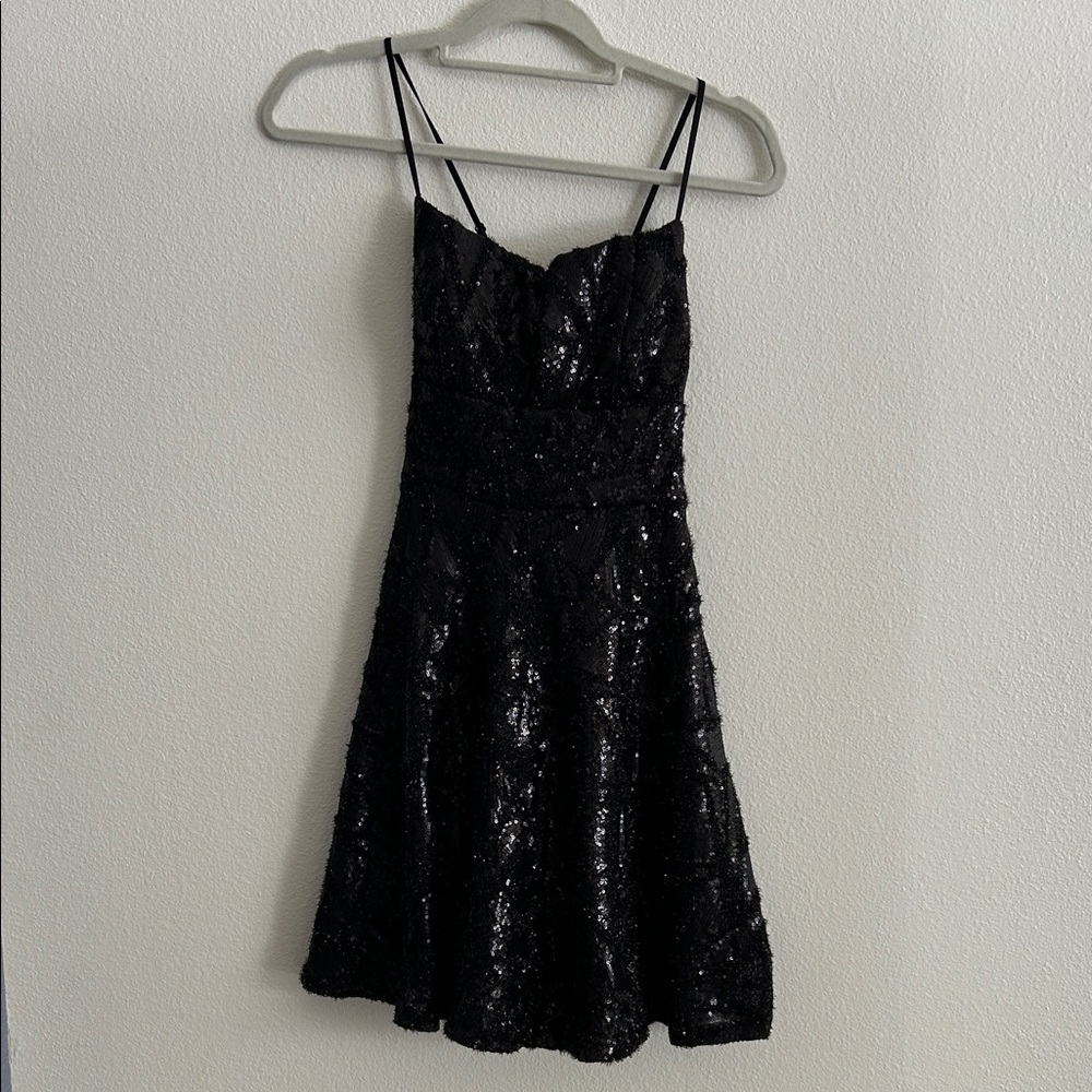 Honey and Rosie Black Sequin Mini Dress - Juniors size M